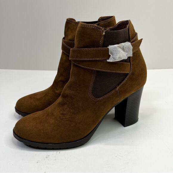 Style & Co Laleen buckled dress boots brown - 11 - Picture 6 of 13